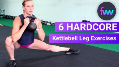 Kindal doing a kettlebell deep side lunge.