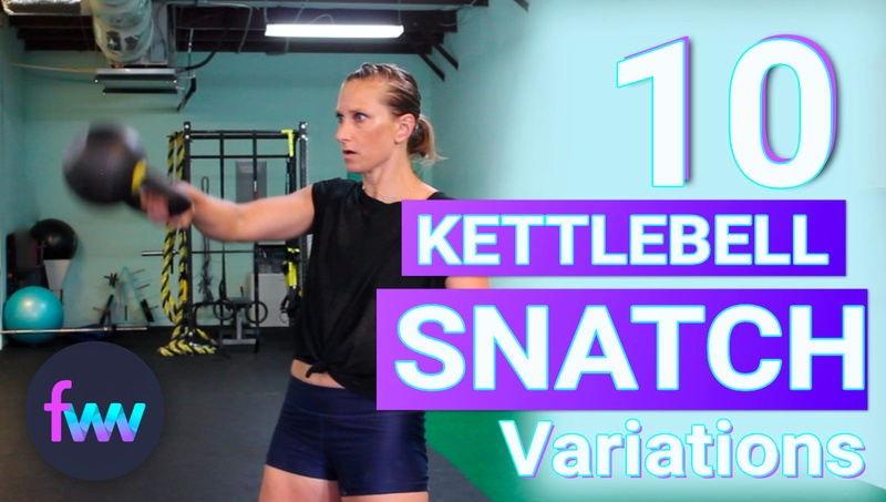 Kindal snatching a kettlebell 