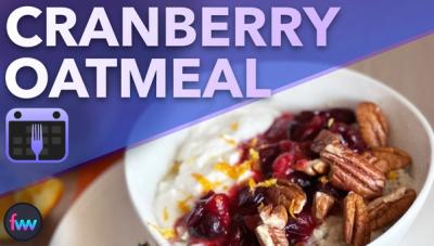 High protein cranberry oatmeal