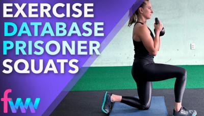 Kindal stepping back into a prisoner squat and you can see how she really steps back rather than just crinkles down to her knees.