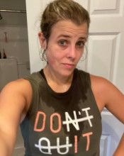 A real FWW LIVE member sweaty selfie picture after a workout