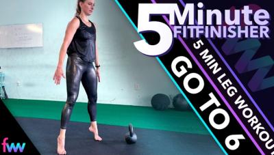 Kindal firing up from the bottom of the squat and getting to her tippy toes to complete the squat hops.