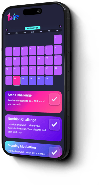 Ignite 30 training plan view from the app