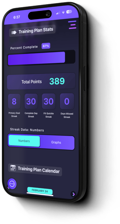 Ignite 30 app showing the points dashboard