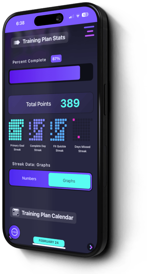 The Ignite 30 points and streaks from the app