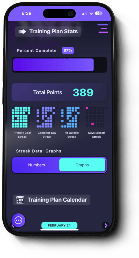 The Ignite 30 points and streaks from the app