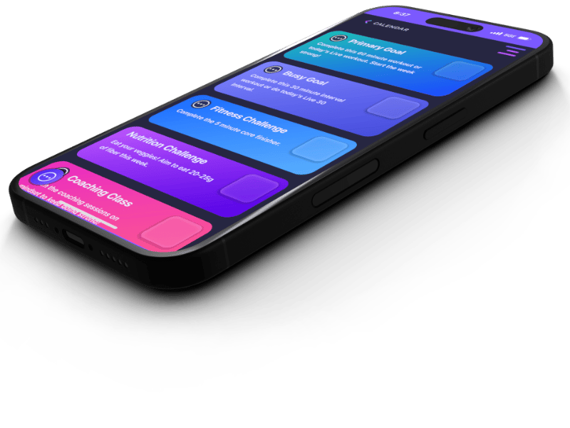 A daily list of fitness and nutrition based to-dos to help women succeed on a daily basis with their fitness plan.